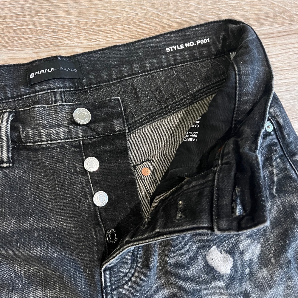 PURPLE BRAND STYLE P001 Skinny Jeans with Distressed Details - Picture 4 of 8